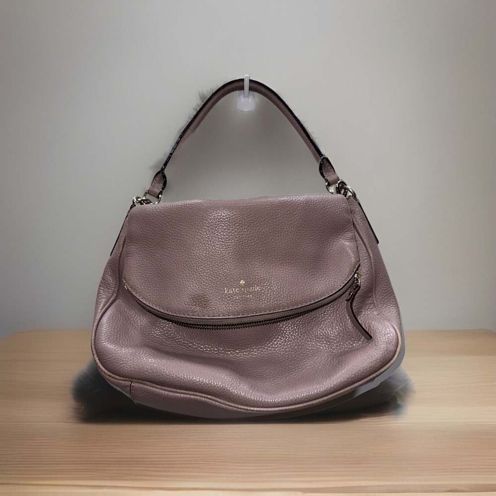 Kate Spade Boerum Place Devin Pebbled Leather Satchel Crossbody Bag Read‎